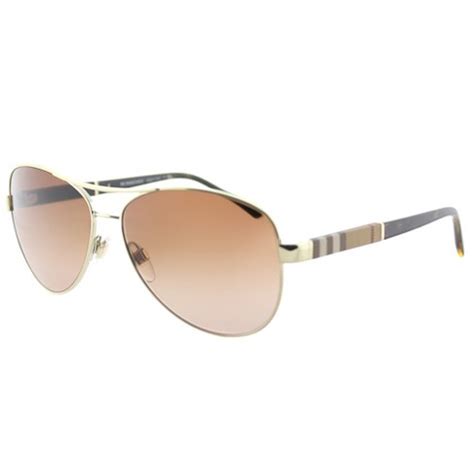 Burberry BE3080 114513 Unisex Aviator Sunglasses 